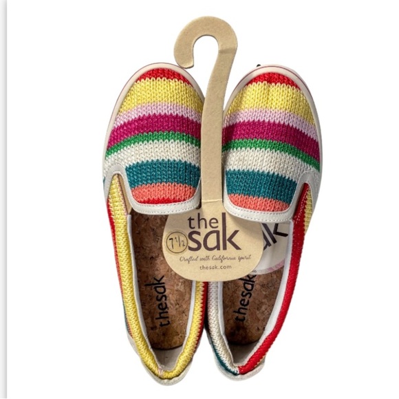 NWT The Sak Cadenza Womens Beach Stripe Fabric Slip On Flats Size 7.5 - Picture 2 of 16